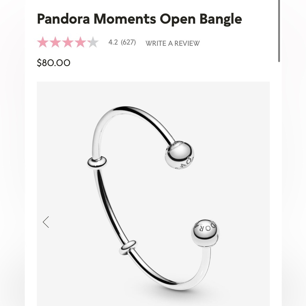 Pandora bangle and charm